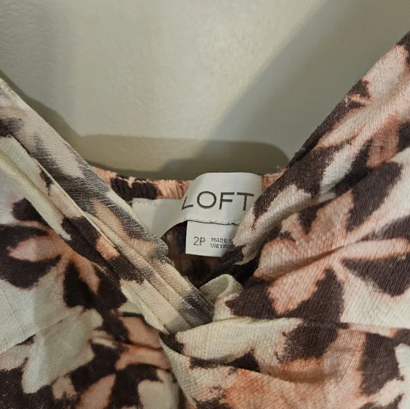 Loft Floral Pink and Brown Maxi Dress 2p Will Take Best Offer - Picture 5 of 5